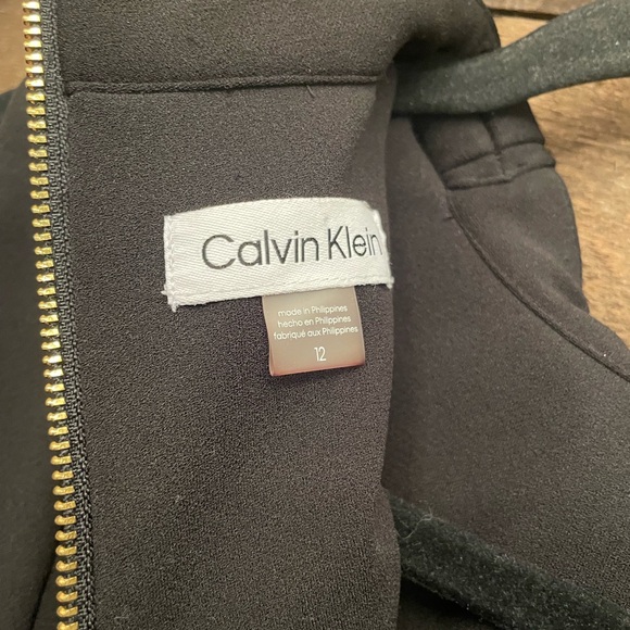 Calvin Klein Black Mini Dress with Bow Detail - Picture 2 of 9